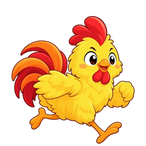 Chick running off