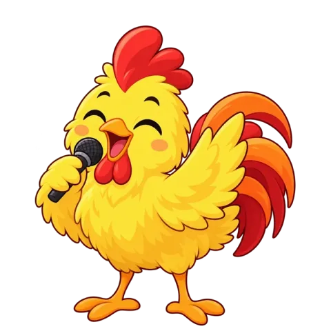Chick saying a line on beat